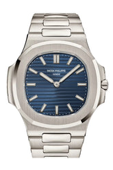 Patek Philippe 5610/1P-001 Nautilus 38 Sunburst Blue Dial Platinum 50th Anniversary Watch