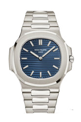 Patek Philippe 5810/1G-001 Nautilus 41 Sunburst Blue Dial White Gold 50th Anniversary Watch