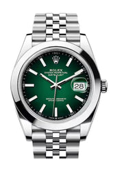 Rolex 126300 Datejust 41 Green Ombre Dial White Gold Watch 126300-0026
