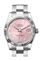 Rolex Datejust 31 Pink Roman Dial Fluted Bezel Ladies Watch 278274 278274-0023