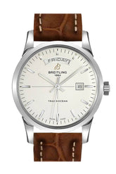 Breitling Transocean Day Date Brown Leather A4531012 Watch