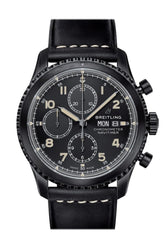 Breitling Navitimer Chrono Blue Dial Black Leather Tang M13314101-B1X1 Watch