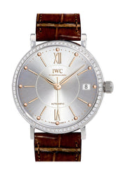 Iwc Portofino Automatic Silver Dial Diamond 37Mm Mens Watch Iw458103