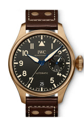 Iwc Big Pilots Heritage Black Dial Brown Leather Mens Watch Iw501005
