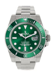 Rolex Submariner Hulk Date 40 Green Dial Mens Watch 116610Lv 116610