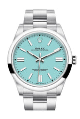 Rolex Oyster Perpetual 41 Turquoise Dial Bracelet Watch 124300 Dc