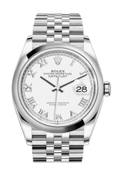 Rolex Datejust 36 White Dial Automatic Jubilee Watch 126200