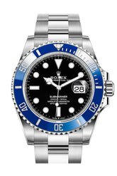 Rolex Submariner 41 Black Dial Blue Ceramic Bezel White Gold Bracelet Automatic Men’s Watch