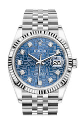 Rolex Datejust 36 Blue Jubilee Diamonddial Automatic Watch 126234