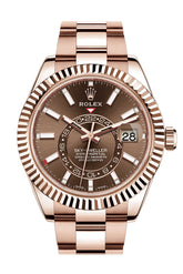 Rolex Sky-Dweller 42 Chocolate Dial 18K Rose Gold Men’s Watch 326935