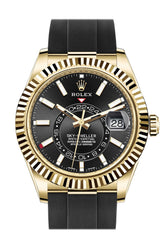 Rolex Sky-Dweller 42 Black Dial 18K Yellow Gold Men’s Watch 326238