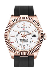 Rolex Sky-Dweller 42 White Dial 18K Rose Gold Men’s Watch 326235