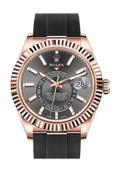Rolex Sky-Dweller 42 Rhodium Dial 18K Rose Gold Men’s Watch 326235