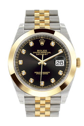 Rolex Datejust 41 Black Diamond Dial Steel And 18K Yellow Gold Jubilee Men’s Watch 126303