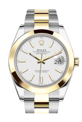 Rolex Datejust 41 White Dial Steel And 18K Yellow Gold Oyster Men’s Watch 126303