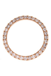 Custom Diamond Bezels Rolex Datejust Mens 36Mm 4Ct Solid 14K Rose Gold Pink / Si None Custom-Bezel