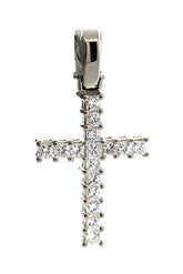Diamond Cross Pendent 3.34Ct 14K Gold White / None