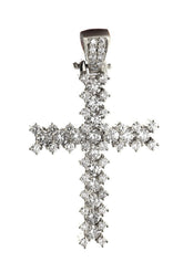 Diamond Cross Pendent 5.50Ct 14K Gold White / None