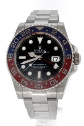 Rolex Gmt-Master Ii Black Dial Blue And Red Bezel Watch 116719