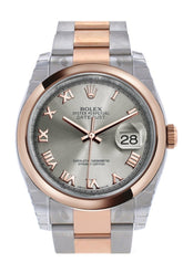 Rolex Datejust 36 Steel Roman Dialsteel And 18K Rose Gold Oyster Watch 116201 / None