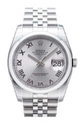 Rolex Datejust 36 Rhodium Dial Stainless Steel Jubilee Automatic Mens Watch 116200 / None