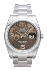 Rolex Datejust 36 Brown Floral Dial Stainless Steel Oyster Automatic Ladies Watch 116200 / None