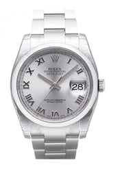 Rolex Datejust 36 Rhodium Dial Stainless Steel Oyster Automatic Mens Watch 116200 / None