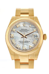 Rolex Datejust 31 White Mother Of Pearl Roman Dial 18K Yellow Gold Ladies Watch 178248 / None
