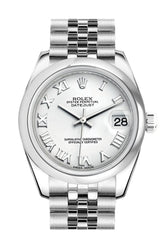 Rolex Datejust 31 White Roman Dial Stainless Steel Ladies Watch 178240 / None