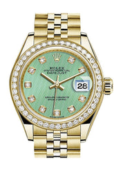 Rolex Datejust 28 Mint Diamond Dial Bezel Jubilee Ladies Watch 279138Rbr / None