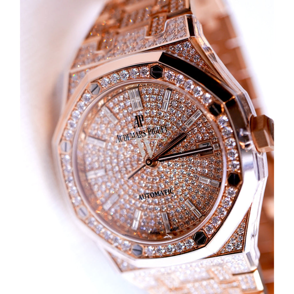 Audemars Piguet Royal Oak Silver Dial Automatic Ladies Watch 15452Or.zz.1258Or.02