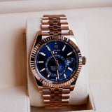 Rolex Sky Dweller 42 Blue- Green Dial Rose Gold Oyster Mens Watch 336935