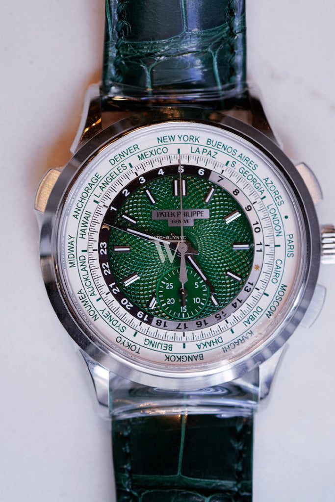 Patek Philippe Complications World Time Flyback Chronograph Platinum 5930P Watch