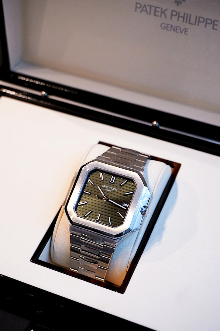 Patek Philippe Cubitus Olive Green Dial Stainless Steel Watch 5821/1A