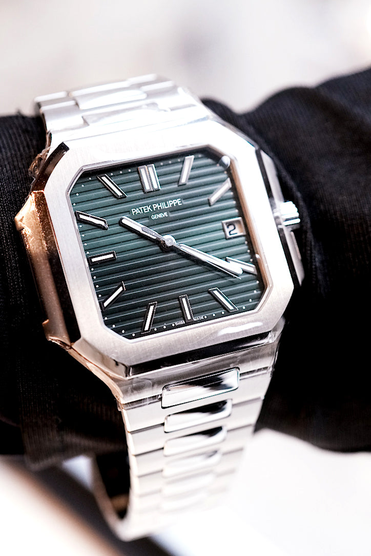 Patek Philippe Cubitus Olive Green Dial Stainless Steel Watch 5821/1A