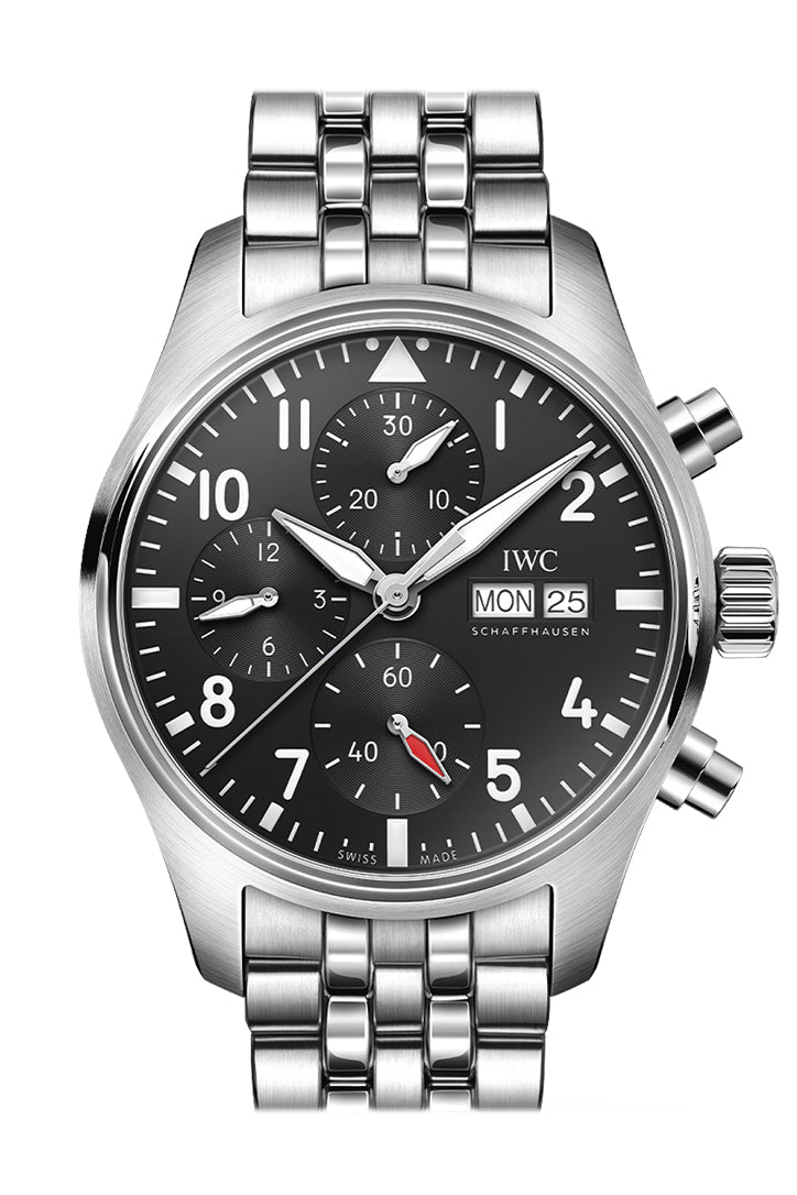 IWC Pilot Chronogragh 41 Black Dial Titanium Watch IW388113