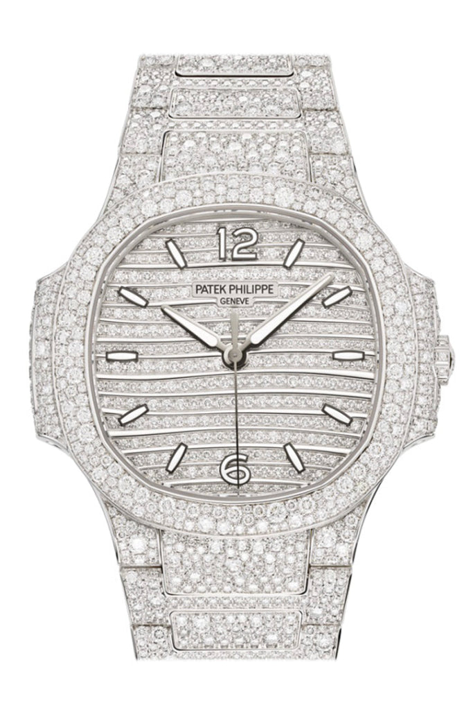 Patek Philippe Nautilus Paved Diamond Dial Watch 7118/1450G-001