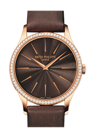 Patek Philippe 4897R-001 Calatrava Rose Gold Brown Dial 33mm Ladies Watch