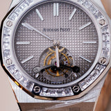 Audemars Piguet Royal Oak 41mm Smoked Grey Dial 950 Platinum Men's Watch 26516PT.ZZ.1220PT.01