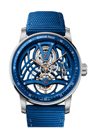 Audemars Piguet Code 11.59 Tourbillon Openworked Blue Ceramic Watch 26600Nb.oo.d346Kb.01