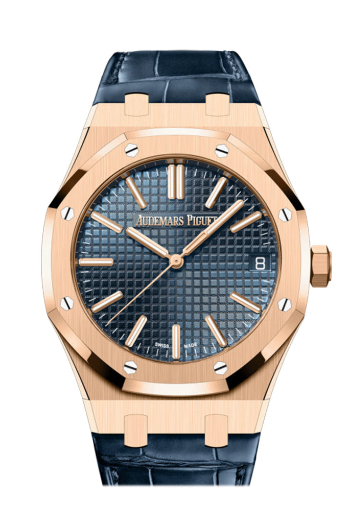 Audemars Piguet Royal Oak Bleu Nuit Nuage 50 Dial Pink Gold Watch 15510Or.oo.d315Cr.02