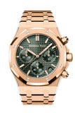 Audemars Piguet Royal Oak Khaki Green Pink Gold Watch 26240OR.OO.1320OR.08