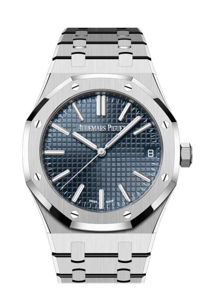 Audemars Piguet Royal Oak Jumbo Extra Thin Stainless Steel Blue Dial Watch 16202ST.OO.1240ST.02