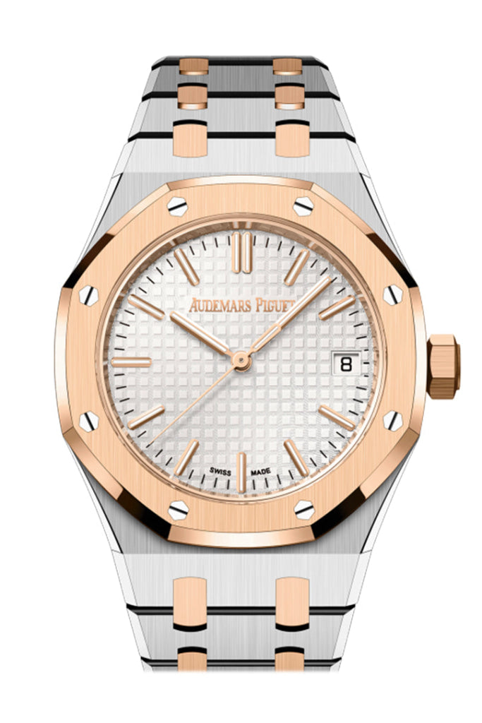 Audemars Piguet Royal Oak Rose Gold Stainless Steel Watch 15550Sr.oo.1356Sr.02