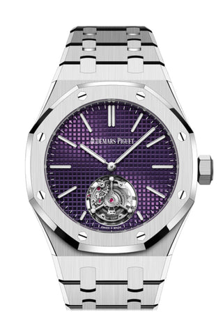 Audemars Piguet Royal Oak Plum Dial Flying Tourbillion Extra-Thin (RD#3) Stainless Steel Watch 26660ST.OO.1356ST.02