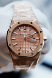 Audemars Piguet Royal Oak Frosted Pink Gold Dial Ladies Rose Gold Watch 15454OR.GG.1259OR.03