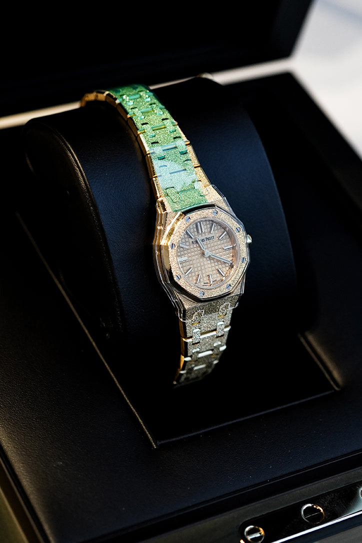 Audemars Piguet Royal Oak Mini Frosted Gold Yellow Gold Dial Quartz 67630BA.GG.1312BA.01