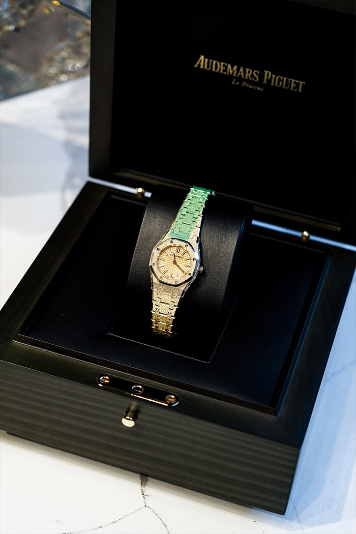 Audemars Piguet Royal Oak Mini Frosted Gold Yellow Gold Dial Quartz 67630BA.GG.1312BA.01