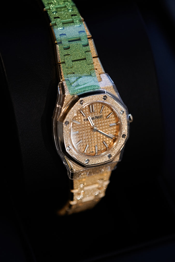 Audemars Piguet Royal Oak Mini Frosted Gold Yellow Gold Dial Quartz 67630BA.GG.1312BA.01