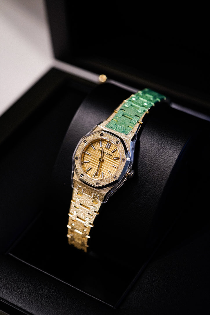 Audemars Piguet Royal Oak Mini Frosted Gold Yellow Gold Dial Quartz 67630BA.GG.1312BA.01